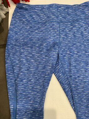 Zella Blue Space Dye High Waist Leggings Size 1X